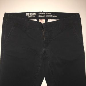 Black skinny chino pants